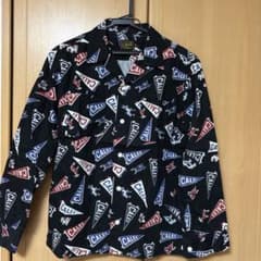 CALEE Mサイズ ロゴプリント長袖シャツ