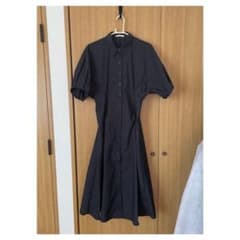 《美品》OPAQUE.CLIP ドルマンスリーブシャツワンピース ブラック 40