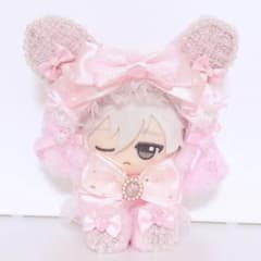 11cm♡ぬい服♡お座りぬいふく♡ピンク♡うさぎ♡きぐるみ♡ちびぐるみ