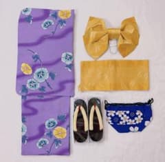 浴衣4点セット 作り帯 下駄 小物のサムネイル