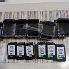 使用済み Canon BC-365/366/366XL インクカートリッジ計6個のサムネイル