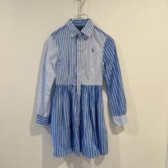 キッズ130cm Polo Ralph Lauren ストライプ ワンピース 7のサムネイル