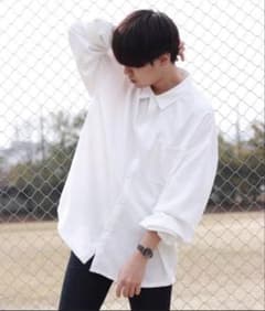 SHOTA × INTER FACTORY　コード付きシャツ ホワイトのサムネイル