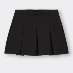 ローウエストプリーツミニスカート レディースM ブラックのサムネイル