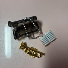 キラメッキ楽器 ミニチュア トランペット 楽譜 ケース セットのサムネイル