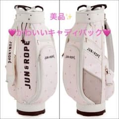 【可愛い】JUN & ROPE ゴルフバッグ フラミンゴ柄 ピンク 美品のサムネイル