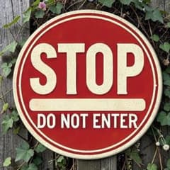 ストップ STOP DO NOT ENTER アメリカ道路標識 停止 ブリキ看板 - メルカリ