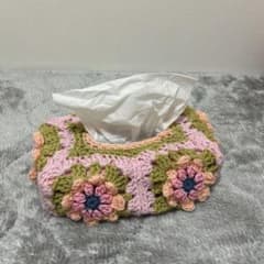 ハンドメイド かぎ針編み ティッシュケースのサムネイル