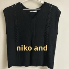 niko and ... ニットベスト ブラック 4のサムネイル