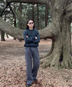seeksole/ss twill slacks/チャコールMのサムネイル