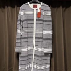 アマカ AMACA ロング丈 ツイード ノーカラージャケット 新品 定価6万円 