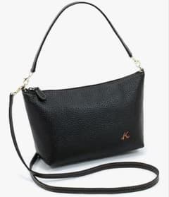 新品】✨キタムラ 2way シュリンクレザー ショルダーバッグ ブラック本 
