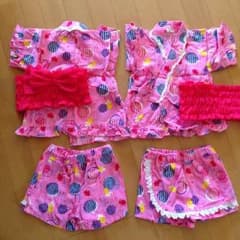 ムージョンジョン 女の子 甚平 90 セットのサムネイル
