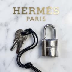 HERMES エルメス カデナ 南京錠 鍵2本 セット No.102 シルバーのサムネイル