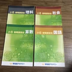早稲田アカデミー 小6 春期講習会 テキスト・解答解説 4科目 - メルカリ