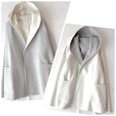 美品✨️ギャルリーヴィー　ダブルフェイス　フード付　リバーシブルコート　ミドル丈 美品✨️ギャルリーヴィー ダブルフェイス フード付 リバーシブル