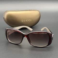 GUCCI グッチ　ラウンド型　サングラス グラデーションレンズ　茶色 美品】GUCCI グッチ ラウンド型 サングラス グラデーションレンズ 茶色