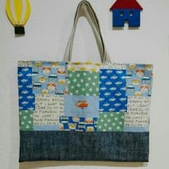 mii.t様専用 ハンドメイド 通園２点 くるま柄のサムネイル