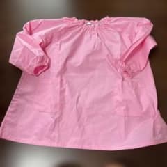 幼稚園用スモック ピンク 長袖のサムネイル