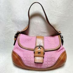 コーチ ソーホー ワンショルダーバッグ ミニシグネチャー ピンク 希少