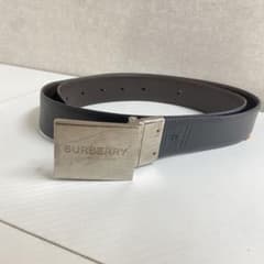 バーバリー ロンドン プレートバックル レザー ベルト メンズ