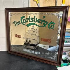 希少　 新品　パブミラー　carlsberg Draft カールスバーグドラフト 希少 新品 パブミラー carlsberg Draft カールスバーグドラフト - メルカリ