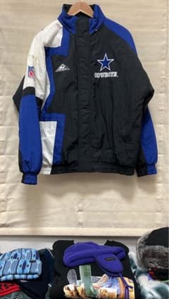 【90'sNFL】ビッグ刺繍ヘビーナイロンジャケット オーバーサイズ US古着のサムネイル