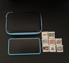 New 닌텐도 2DS LL 블랙 × 터키석 소프트, 케이스 포함
