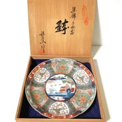 【未使用】共箱付　有田焼　清右衛門　大皿(エコメルカリ便限定) 未使用 弥左エ門窯 27cm 大皿 伊万里 有田焼 飾り皿 共箱 共布 - メルカリ