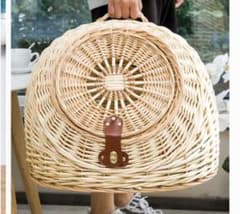 S様専用　ラタン　ペットキャリーのサムネイル