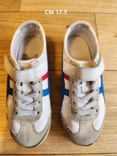 Onitsuka Tiger キッズスニーカー ホワイト×ブルー×レッド 運動会のサムネイル