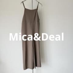 美品☆定価2.6万円☆mica&deal☆ワイドレッグサロペットオールインワン 