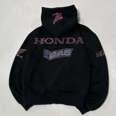 00s GAS HONDA ラインストーン ジップパーカー 平成 お兄系 ギャル
