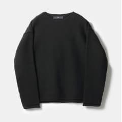 MBハイエンド ウールローゲージインサイドアウトニット ブラックS 新品