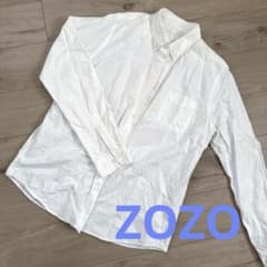 ZOZO ホワイト ボタンダウン 長袖シャツのサムネイル