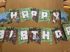 マイクラ　マインクラフト　ガーランド　誕生日のサムネイル