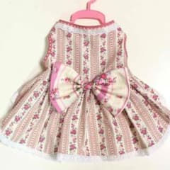 犬服 花柄ワンピ ハンドメイドのサムネイル
