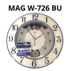 MAG 電波報時掛時計 W-726 BU 電池別売り - メルカリ