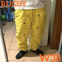 希少廃盤RUGBY ラグビー RALPH LAUREN W38 刺繍バギーパンツ - メルカリ