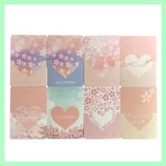 【新品】桜 デザイン ハート型 メッセージカード 80枚セットのサムネイル