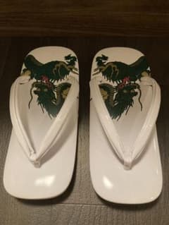 【未使用品】サンダル 雪駄 エナメル 草履 下駄 牛皮底 メンズのサムネイル