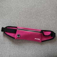 美品 PYFK ピンク ウエストポーチ　ジョギング ウォーキングのサムネイル