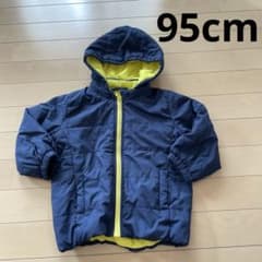 95cm キッズ用中綿コート　ネイビーのサムネイル