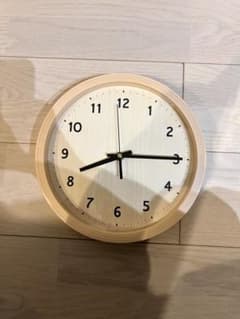 木目調 掛時計 ナチュラル シンプルのサムネイル