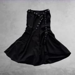 00's archive ギミックフレアスカート 黒 パンク グランジ y2k