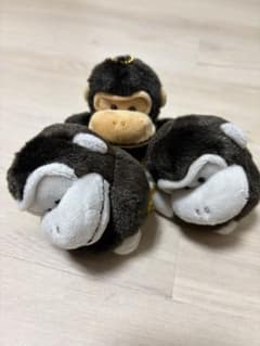ゴリラ ぬいぐるみ マスコット 3体セットのサムネイル