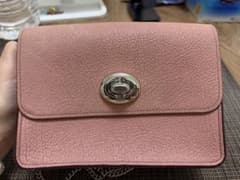 COACH コーチ レザー チェーンショルダーバッグ ピンク ターンロックのサムネイル