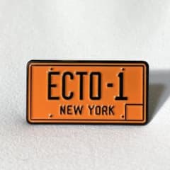 고스트 버스터즈 넘버 플레이트 ECTO-1 핀 배지 NEW YORK