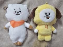 BT21 봉제인형 마스코트 2종 세트 CHIMMY&RJ 반탄