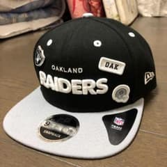 【 新古品 美品 】オークランド レイダース キャップ ブラック × グレーのサムネイル